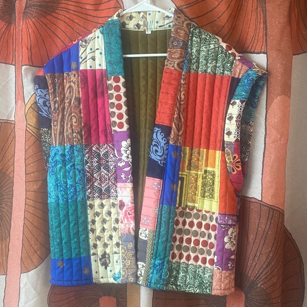 Patchwork Quilted Vest - image 1